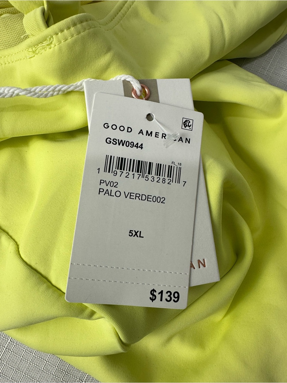 NWT Good American Yellow One Piece 5X - Picture 5 of 11